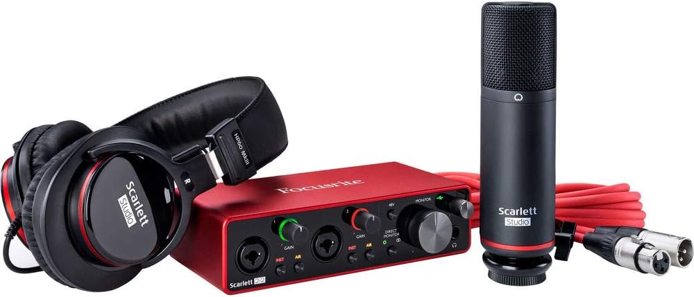 2-in, 2-out USB Audio Interface with Microphone & Headphones J68903