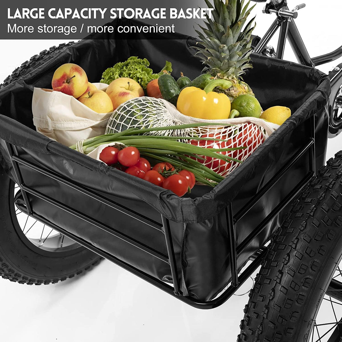 7 Speed 20 Inch 3 Wheel Adult Tricycle with Large Basket E4065