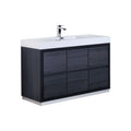 60 in. Single Sink Free Standing Gray Oak Bathroom Vanity U4136