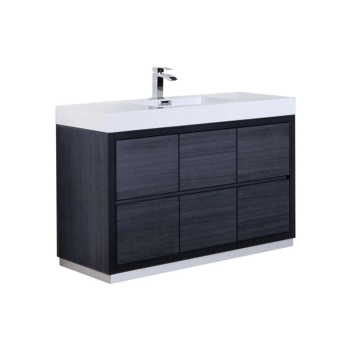 60 in. Single Sink Free Standing Gray Oak Bathroom Vanity U4136