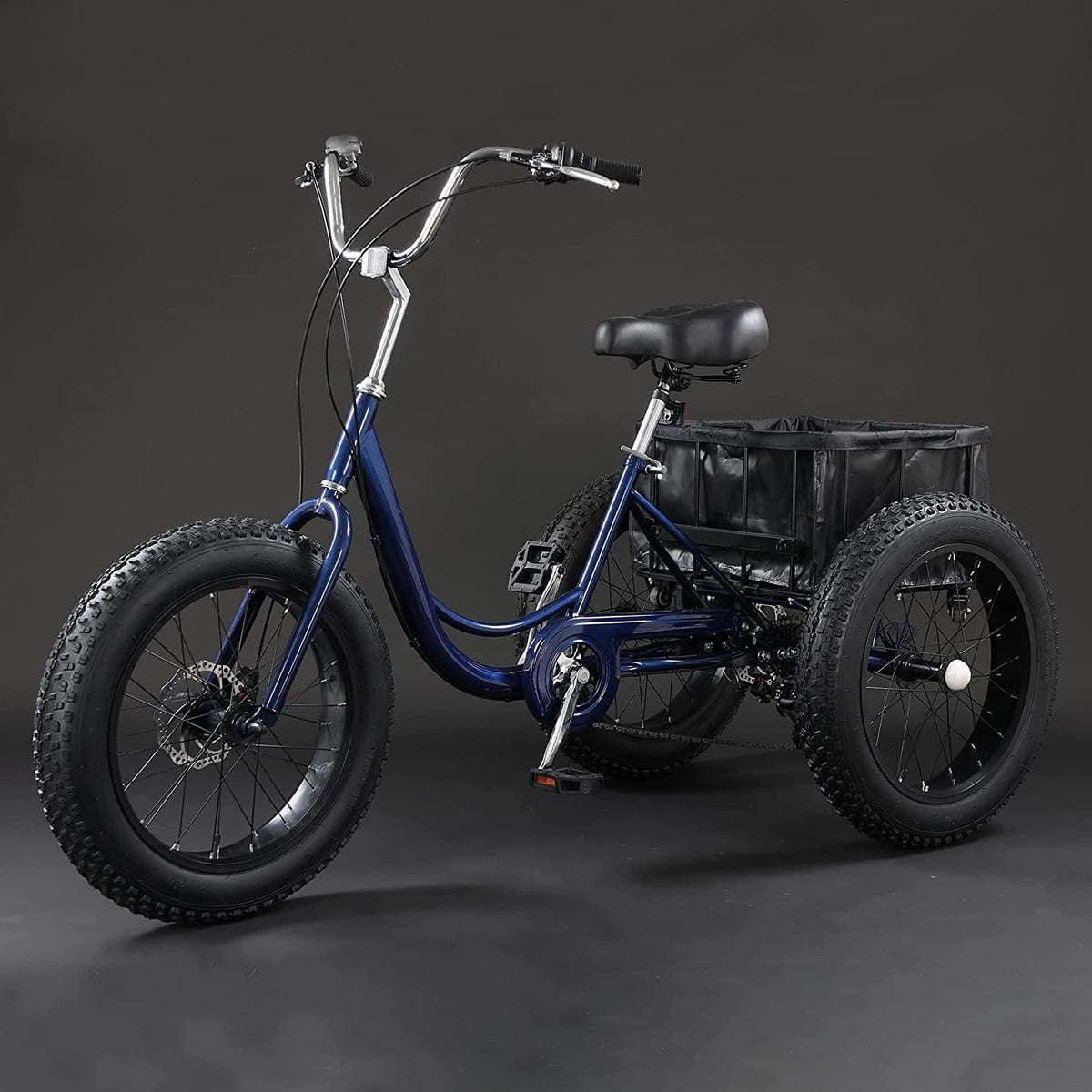 7 Speed 20 Inch 3 Wheel Adult Tricycle with Large Basket E4065