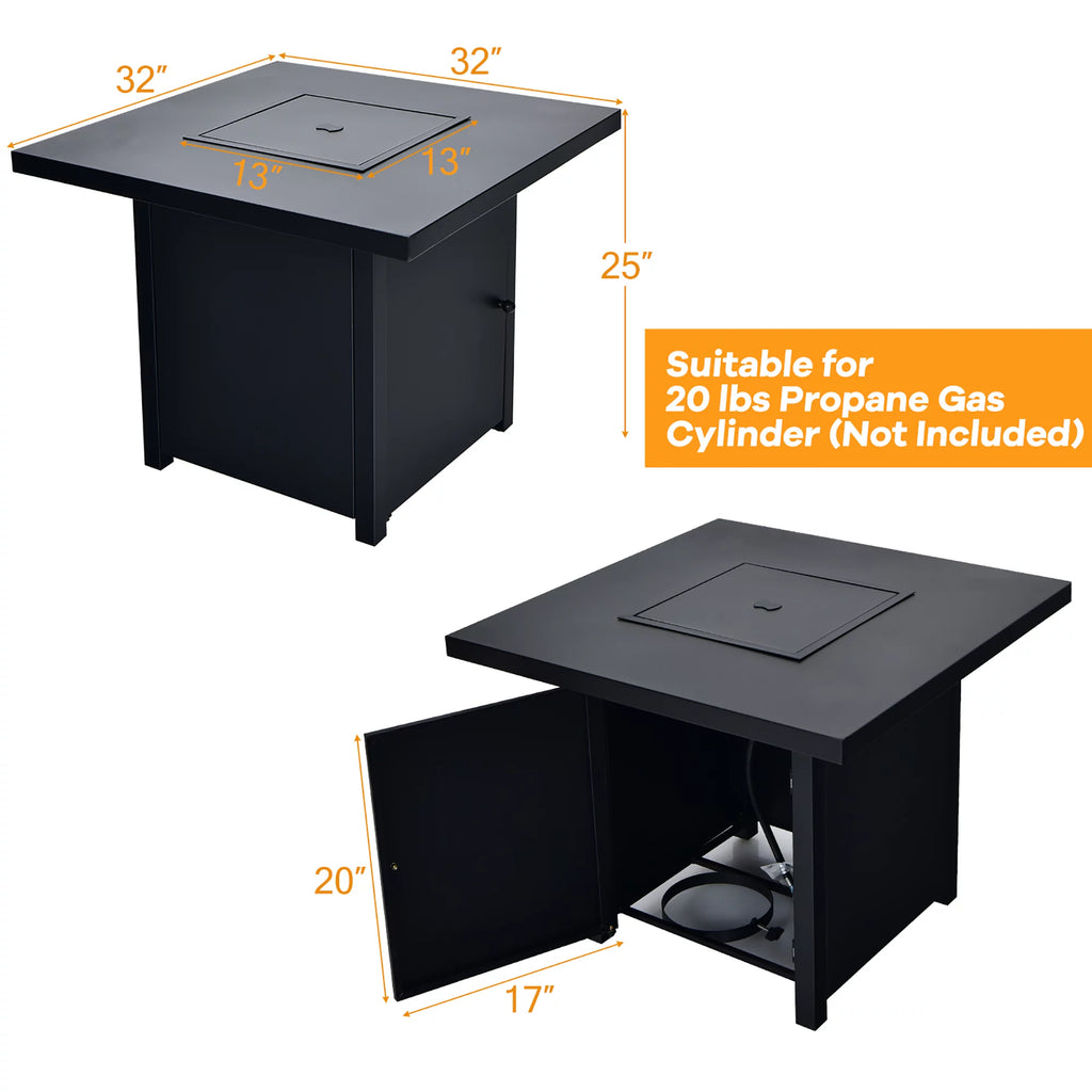 32'' Propane Fire Pit Table 40,000 BTU Z8804
