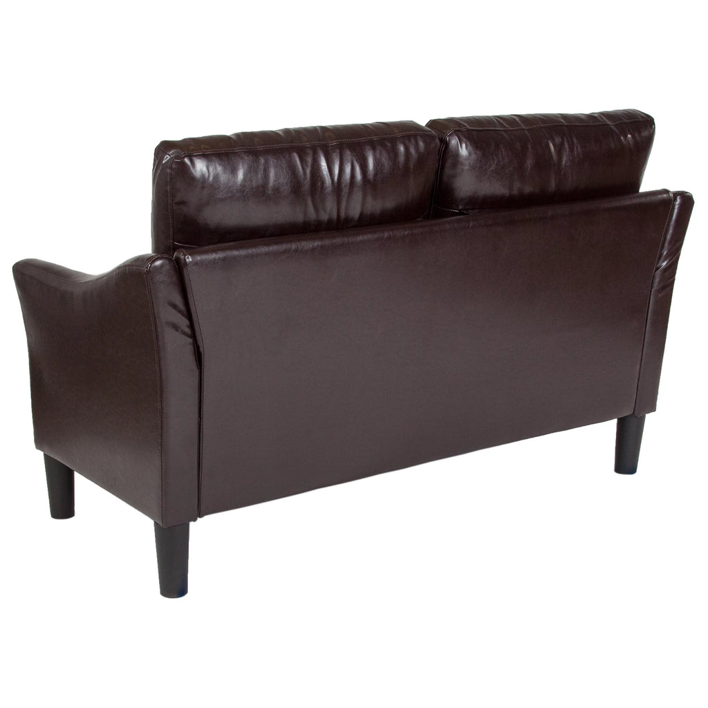 Brown Loveseat Couch W960929