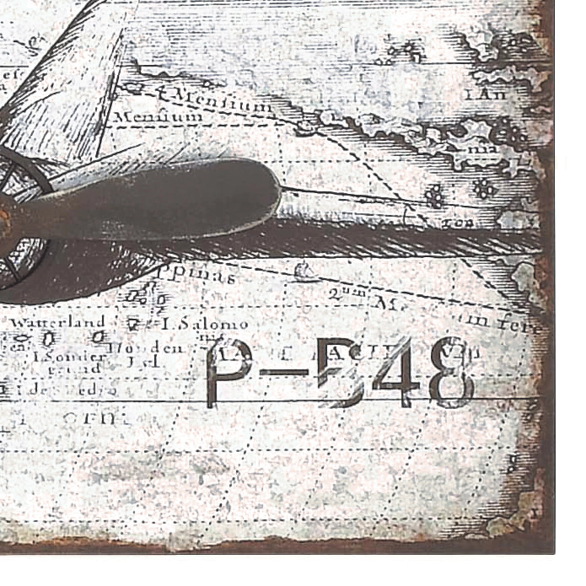 Silver Metal Airplane Wall Decor E6373