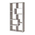 Grey Driftwood Geometric Bookcase H469