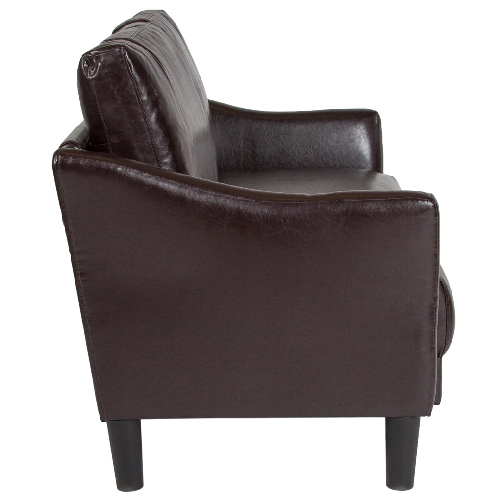 Brown Loveseat Couch W960929