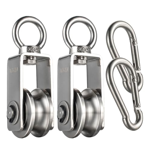 Stainless Steel Cable Pulley Wheel 2 Pack T627314