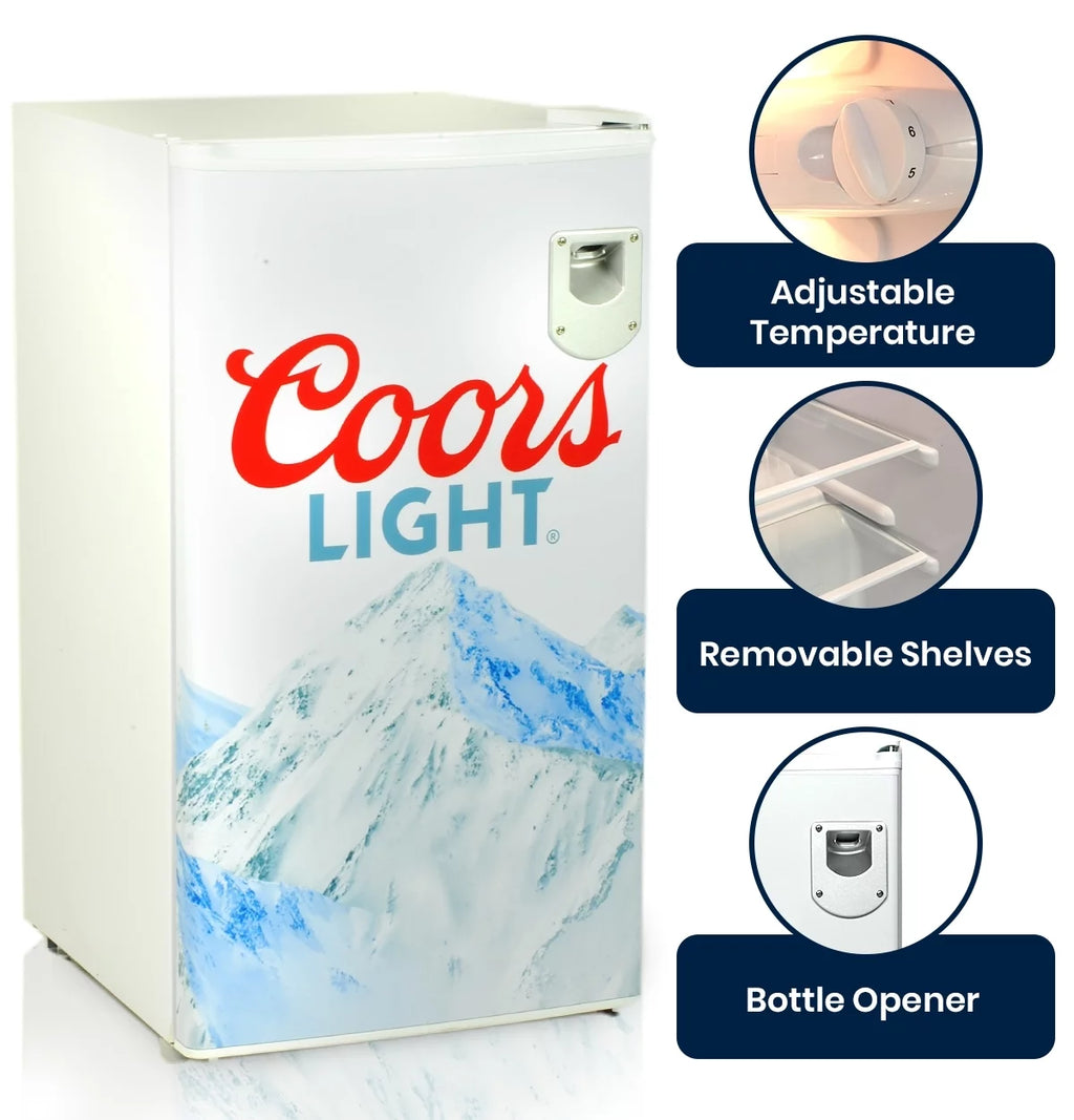 Compact Fridge with Bottle Opener, 90 L 3.2 Cubic Foot X530084
