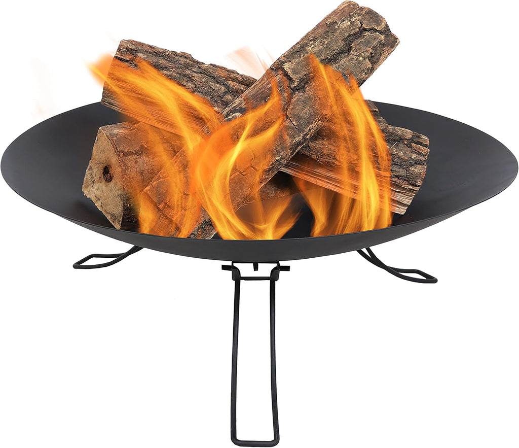 Portable Folding Wood-Burning Steel Fire Pit G70629