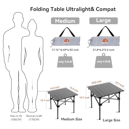 Portable Folding Aluminum Camping Table with Carry Bag Z524