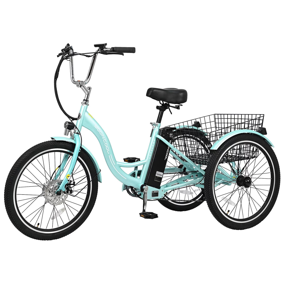 Electric Tricycle 350W 36V 10.4AH Lithium Battery 24" Adults Trike with Basket I550235