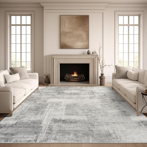 8x10 Non-Slip Washable Abstract Area Rug J322