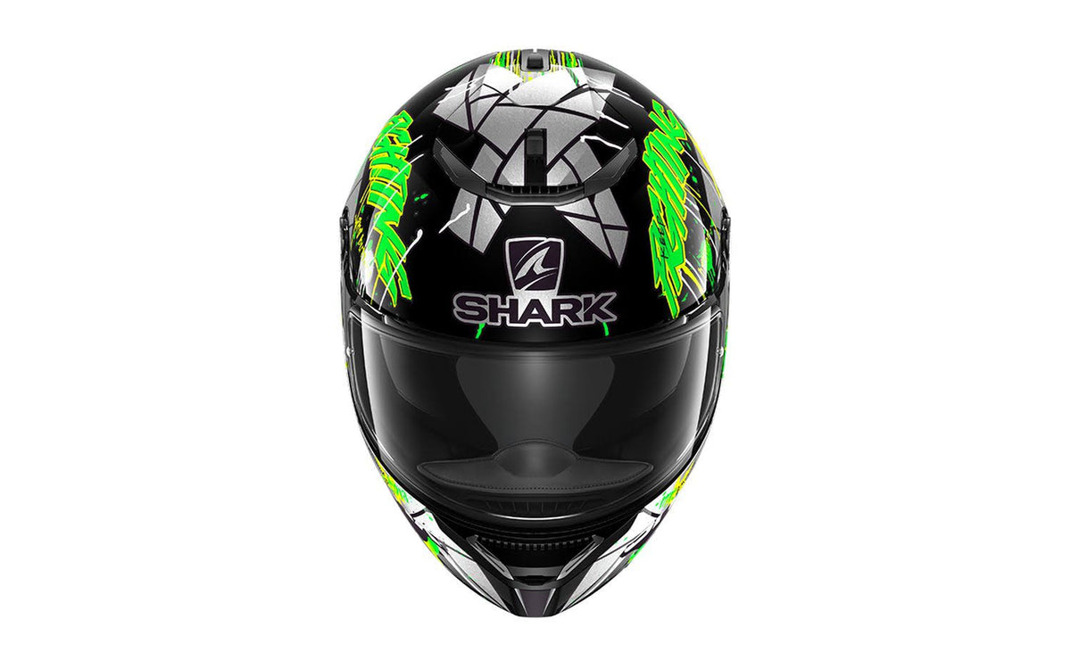 Black/Green Integral Helmet Z1188