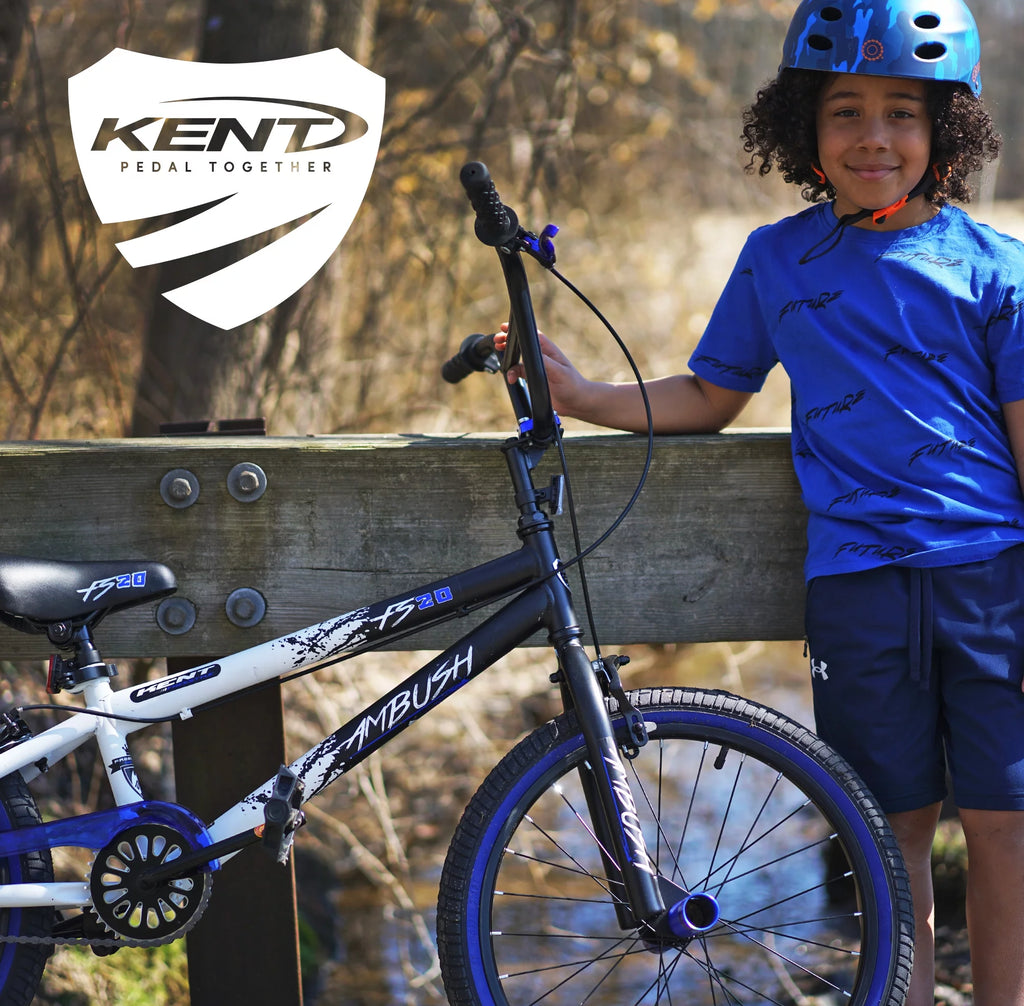 20 Boy's BMX Child Bike Black/Blue N12929
