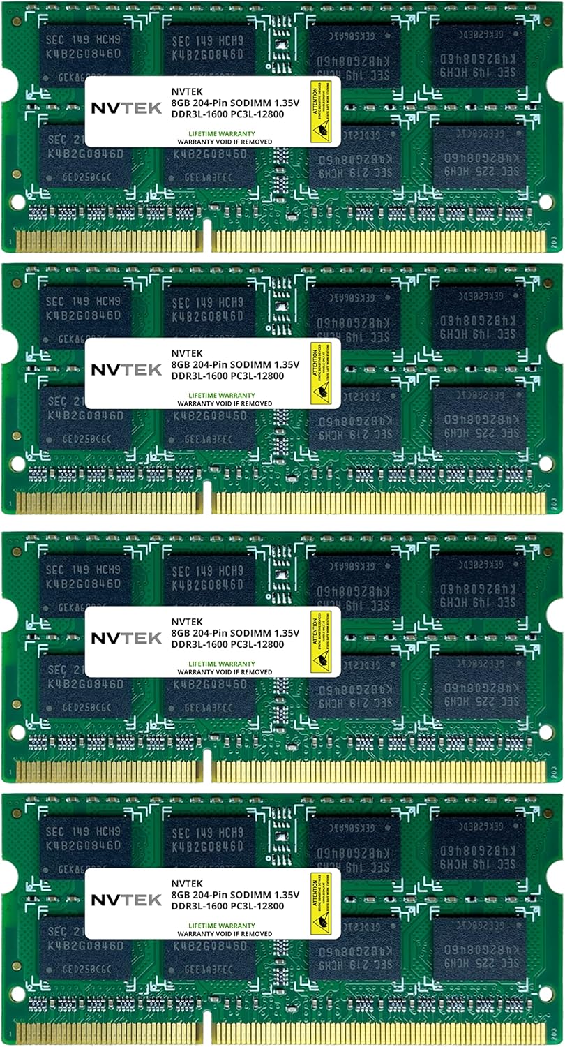 32GB (4x8GB) DDR3-1600 PC3-12800 SODIMM Laptop RAM L45985