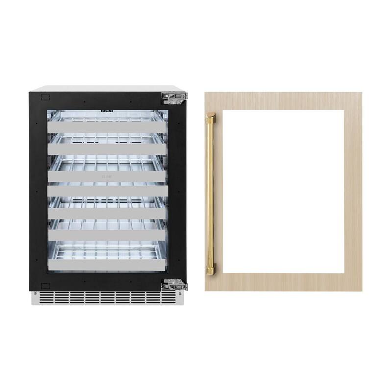 24 in. Dual Zone 44-Bottle Panel Ready Wine Cooler with Glass Door K670