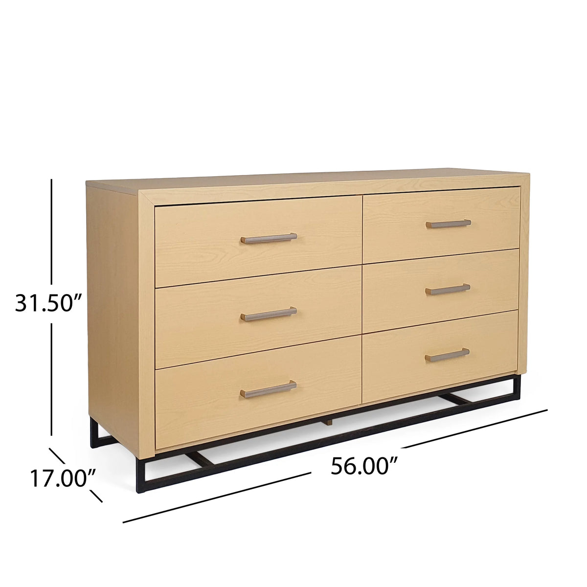Faux Wood 6 Drawer Double Dresser D773162