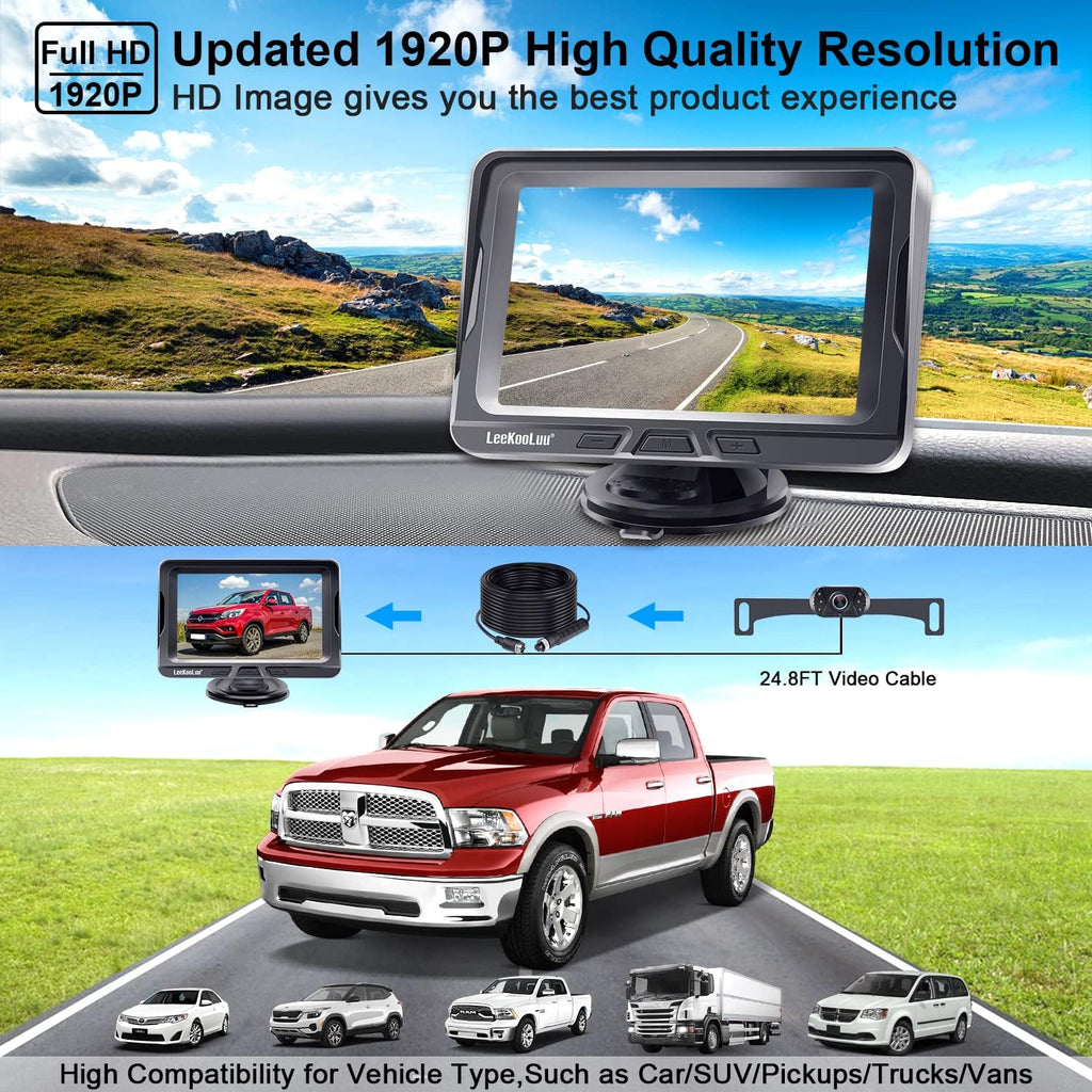 5 Inch HD 1080P Backup Camera Kit with Monitor M86606