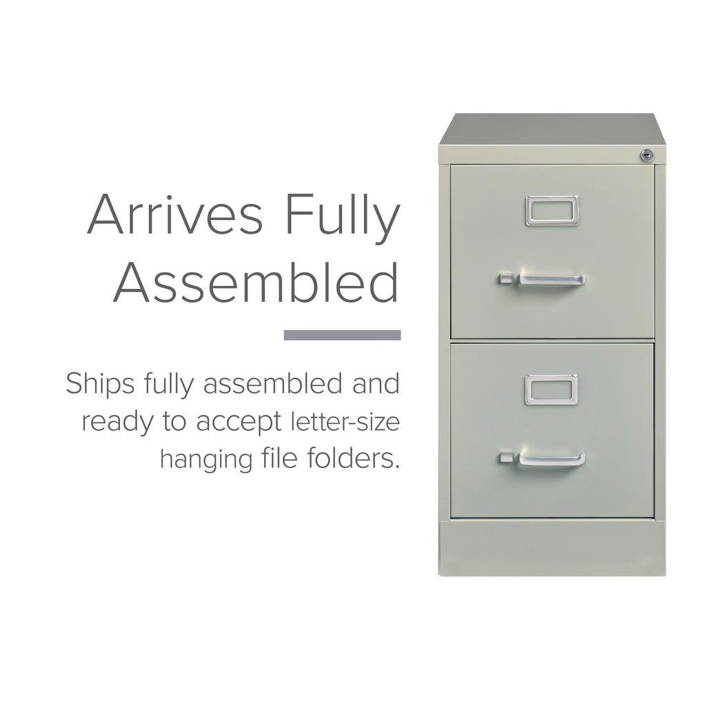 22" Deep 2 Drawer Letter Width Vertical File Cabinet R36223
