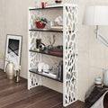 White Metal Wood Accent Bookcase V61582