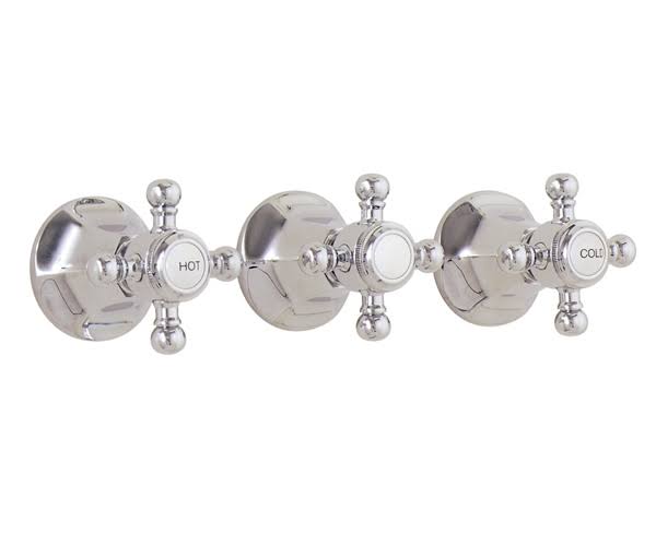Ultra Stainless Steel Three Handle Tub and Shower Trim X98870