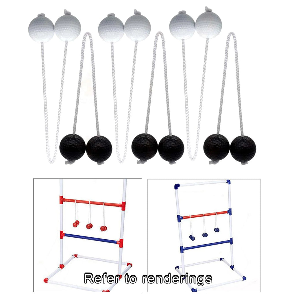 Ladder Toss Game with Golf Balls, Black and White Y616526