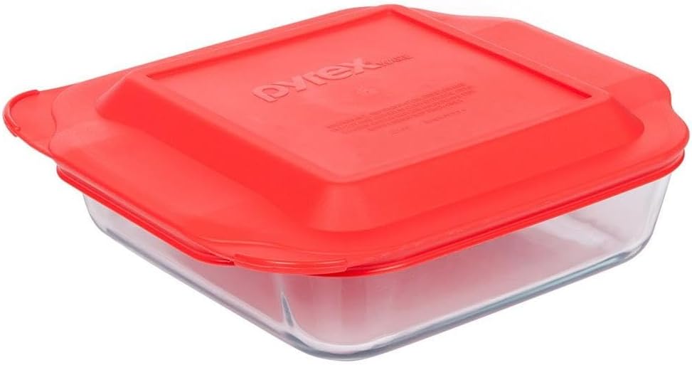 8 Inch Red Square Baking Dish G292