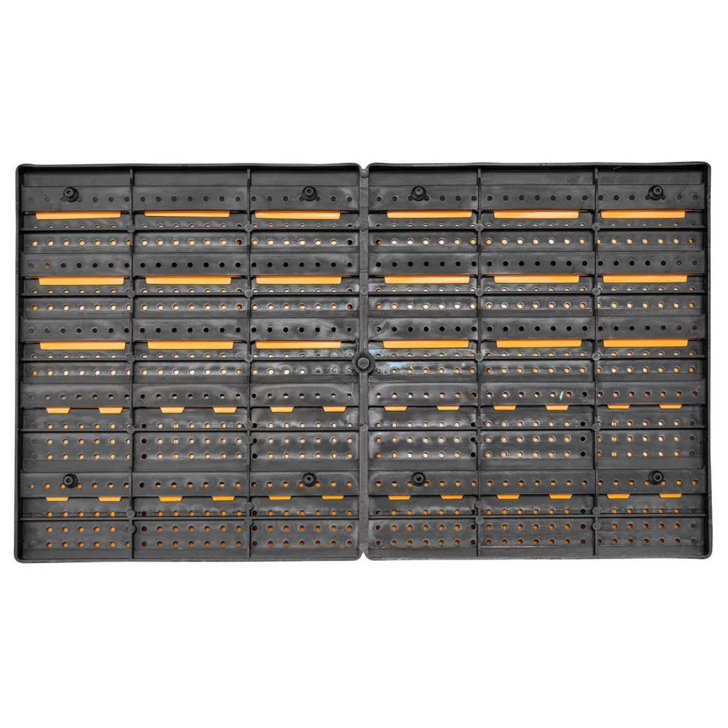 32 Piece Storage Bin Kit with Wall Panels Yellow and Black C49395