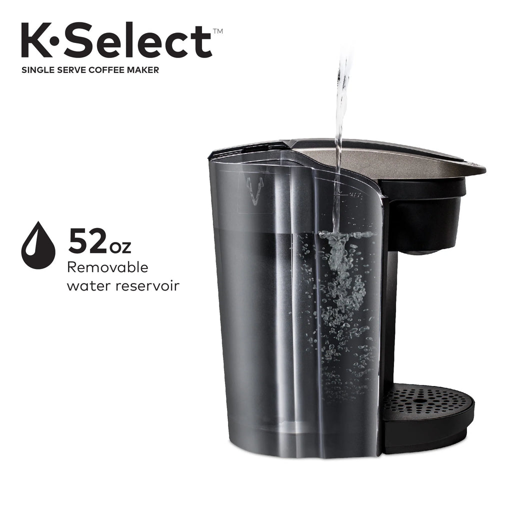Single-Serve K-Cup Pod Coffee Maker with 12oz Brew Size, Matte Black Y380816