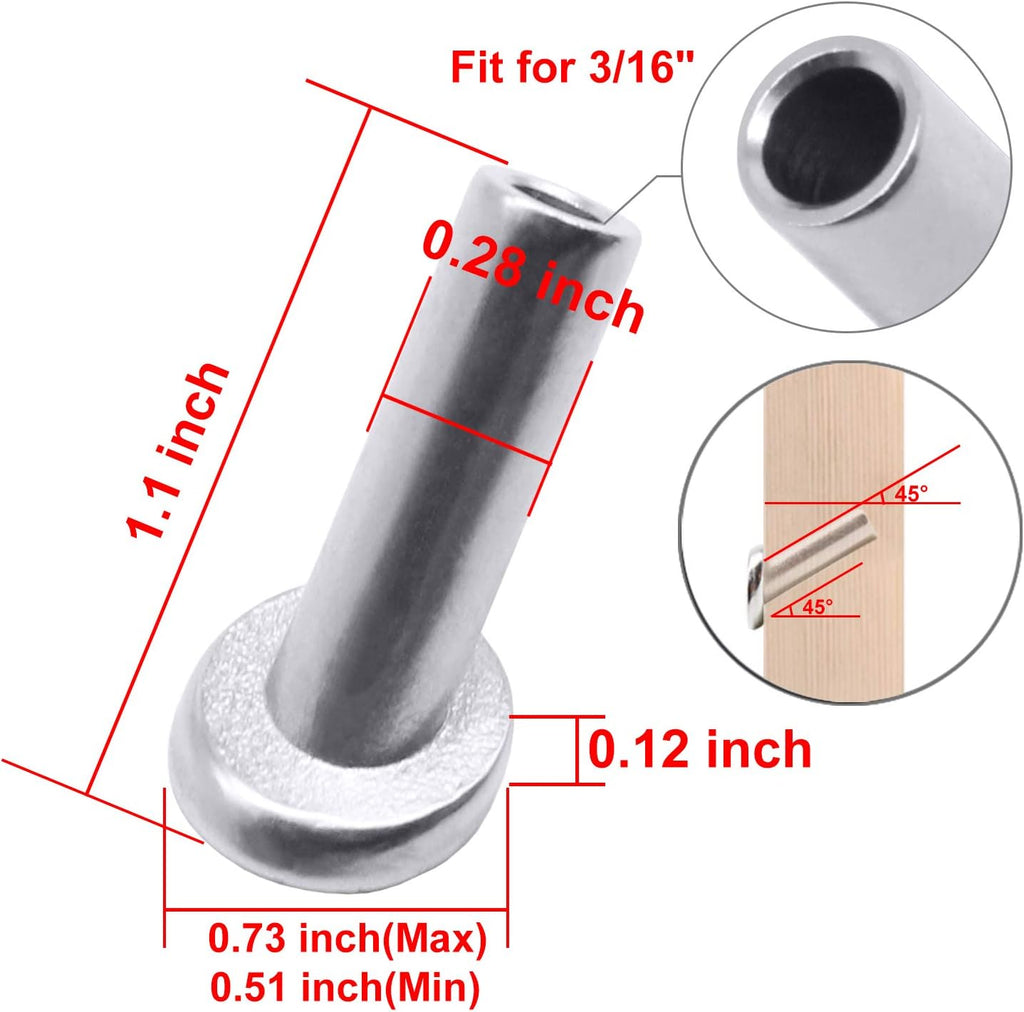 40 Pack 45 Degree T316 Stainless Steel Protector Sleeves T939