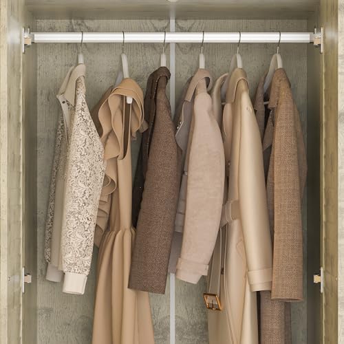 Light Brown 10 Shelves 4 Drawers Wooden Wardrobe Armoire G20197