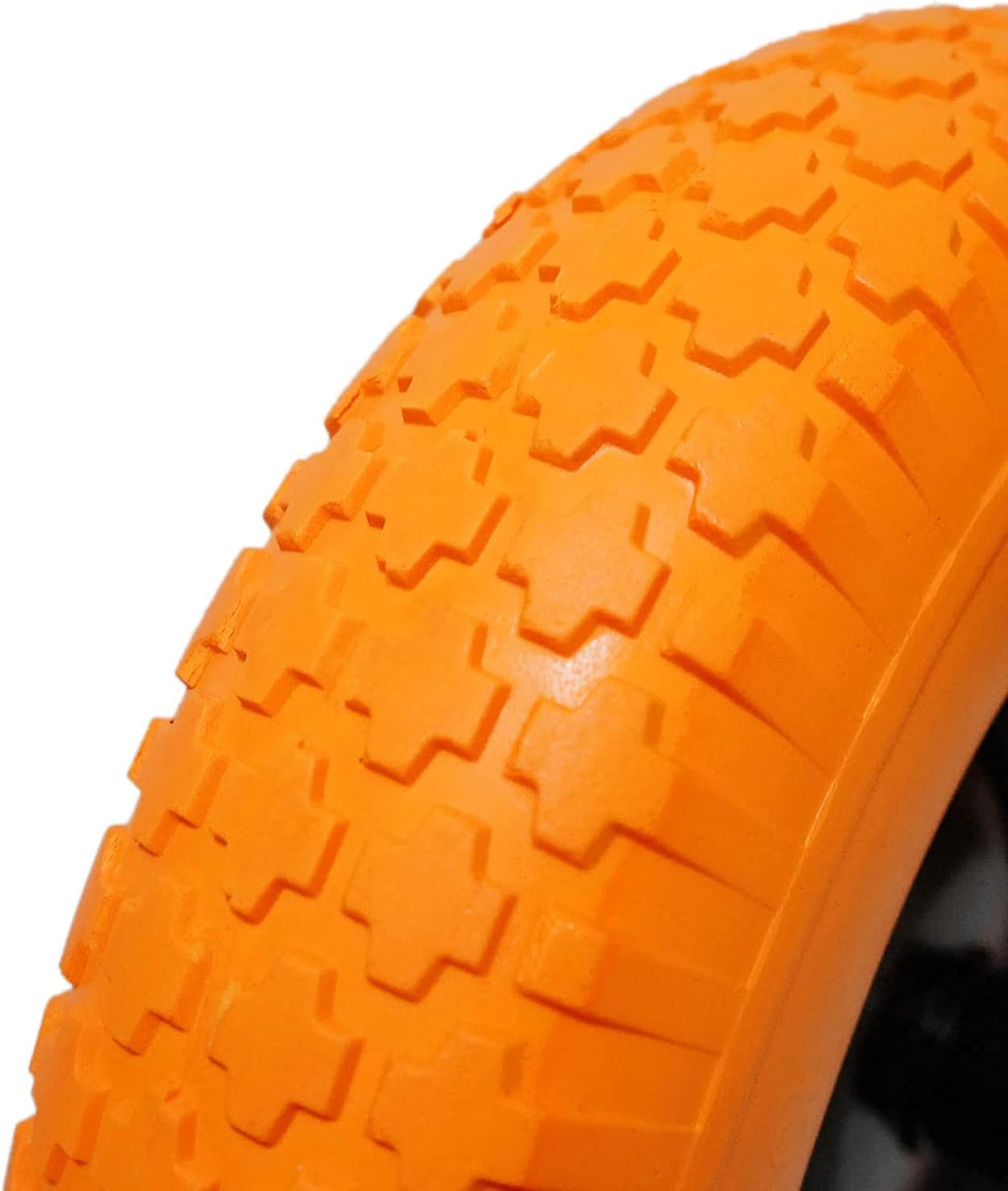 16 inch Flat Free Solid Rubber Wheelbarrow Tires Set of 2 Q7426