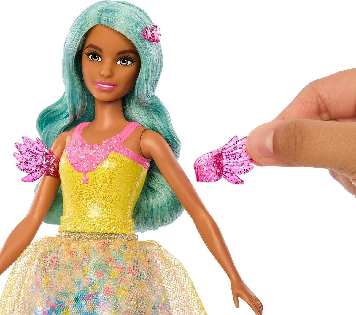 Barbie Teresa Fashion Doll with Fantasy Outfit, Pet, Leash & Styling Pieces P4547