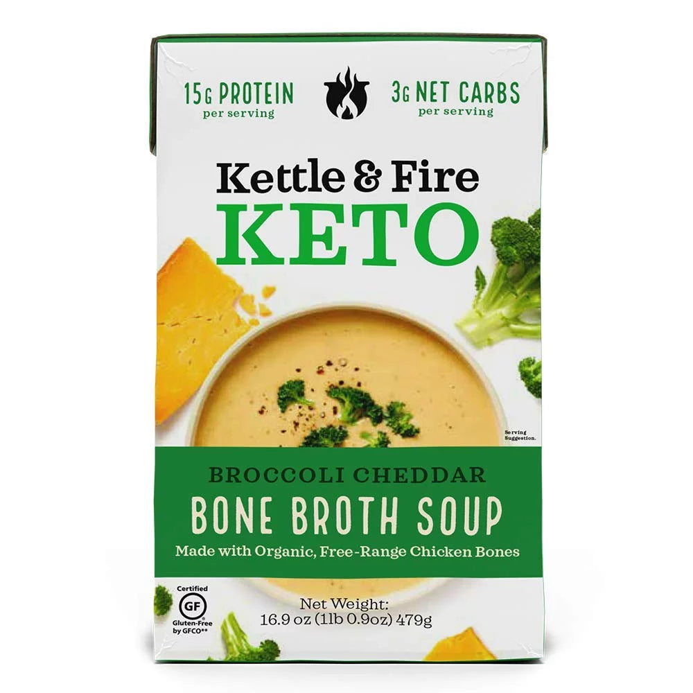 Keto Bone Broth Soup Broccoli Cheddar 16.9 oz G6748