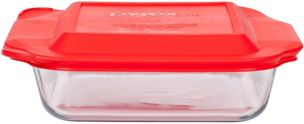 8 Inch Red Square Baking Dish G292