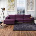 Purple Velvet L-Shape Sectional Sofa C161009