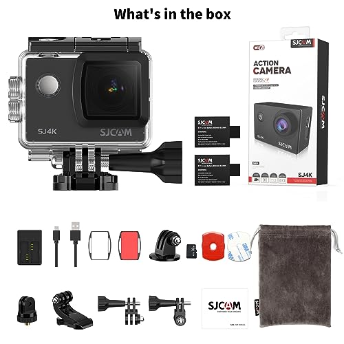 4K Action Camera with Dual Batteries and 32G SD Card O79396