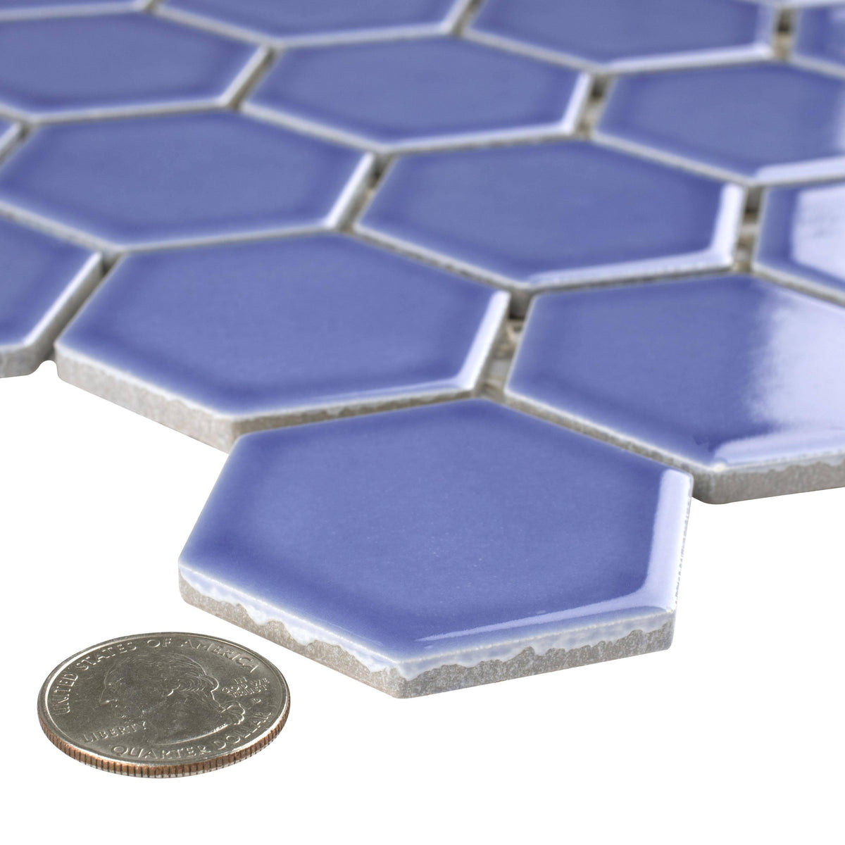 Periwinkle Porcelain Mosaic Tile Q7829