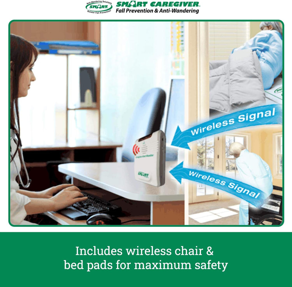 Wireless Alarm with Bed Sensor Pad and Chair Sensor Pad I271