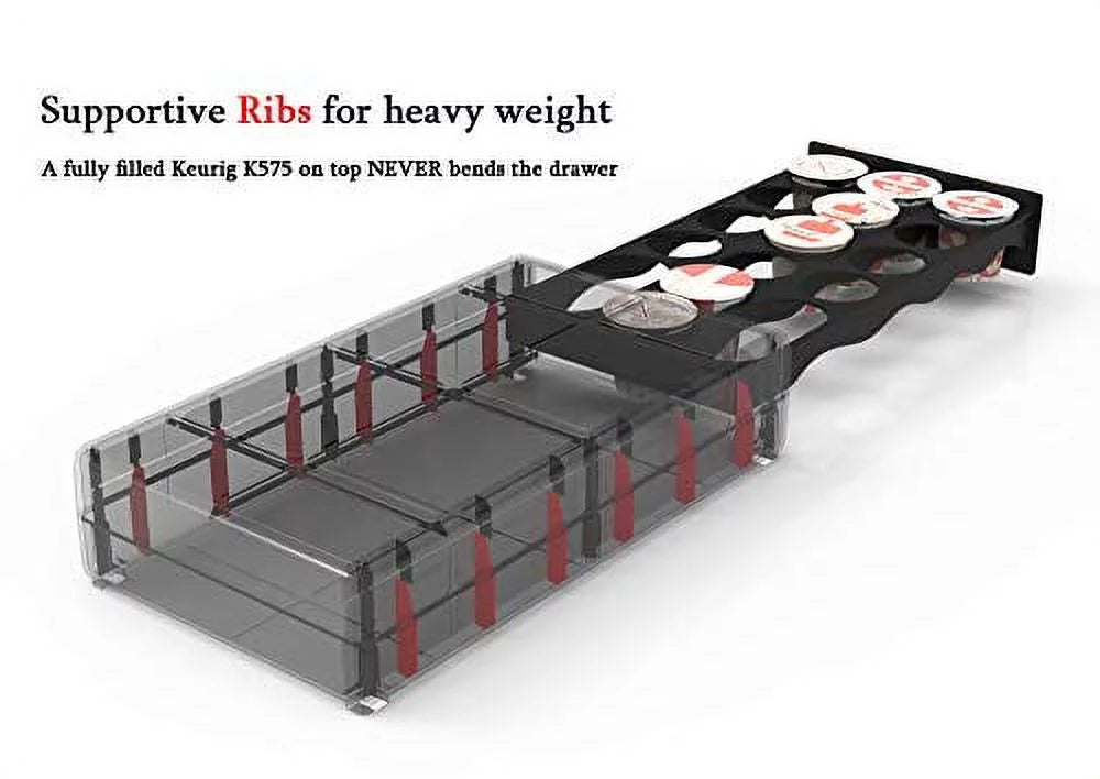 Coffee Pod Holder Drawer Holds 18 Pods L1545