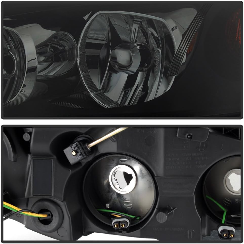 Black Smoke Headlights Driver + Passenger Side L729