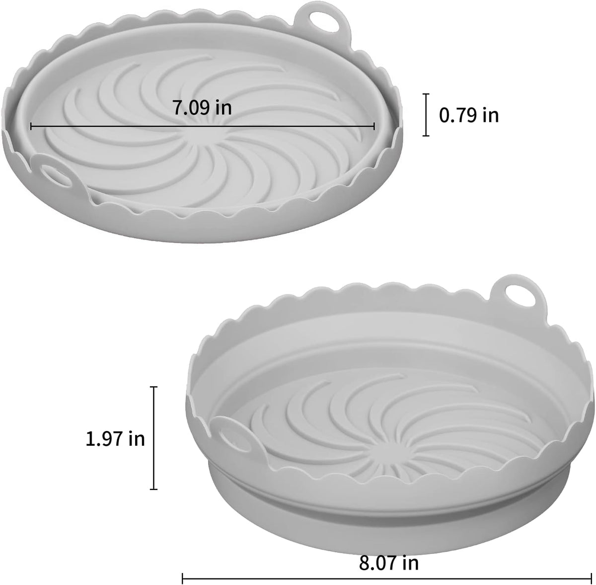 Air Fryer Silicone Liners for 3 to 7 QT Airfryer P7669