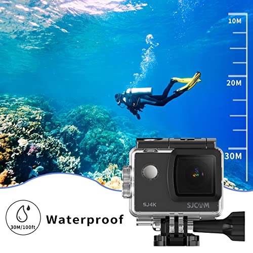4K Action Camera with Dual Batteries and 32G SD Card O79396
