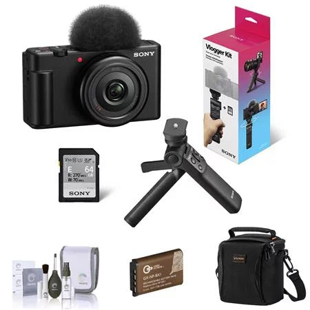 Black Vlogging Camera Bundle with Extra Battery T976231