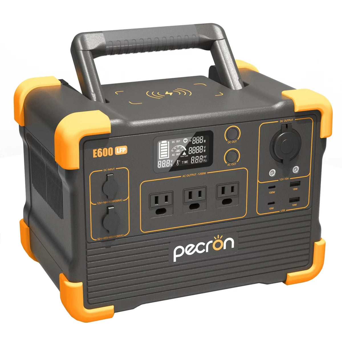 Portable Power Station 614Wh 1200W LiFePO4 Battery Solar Generator R584