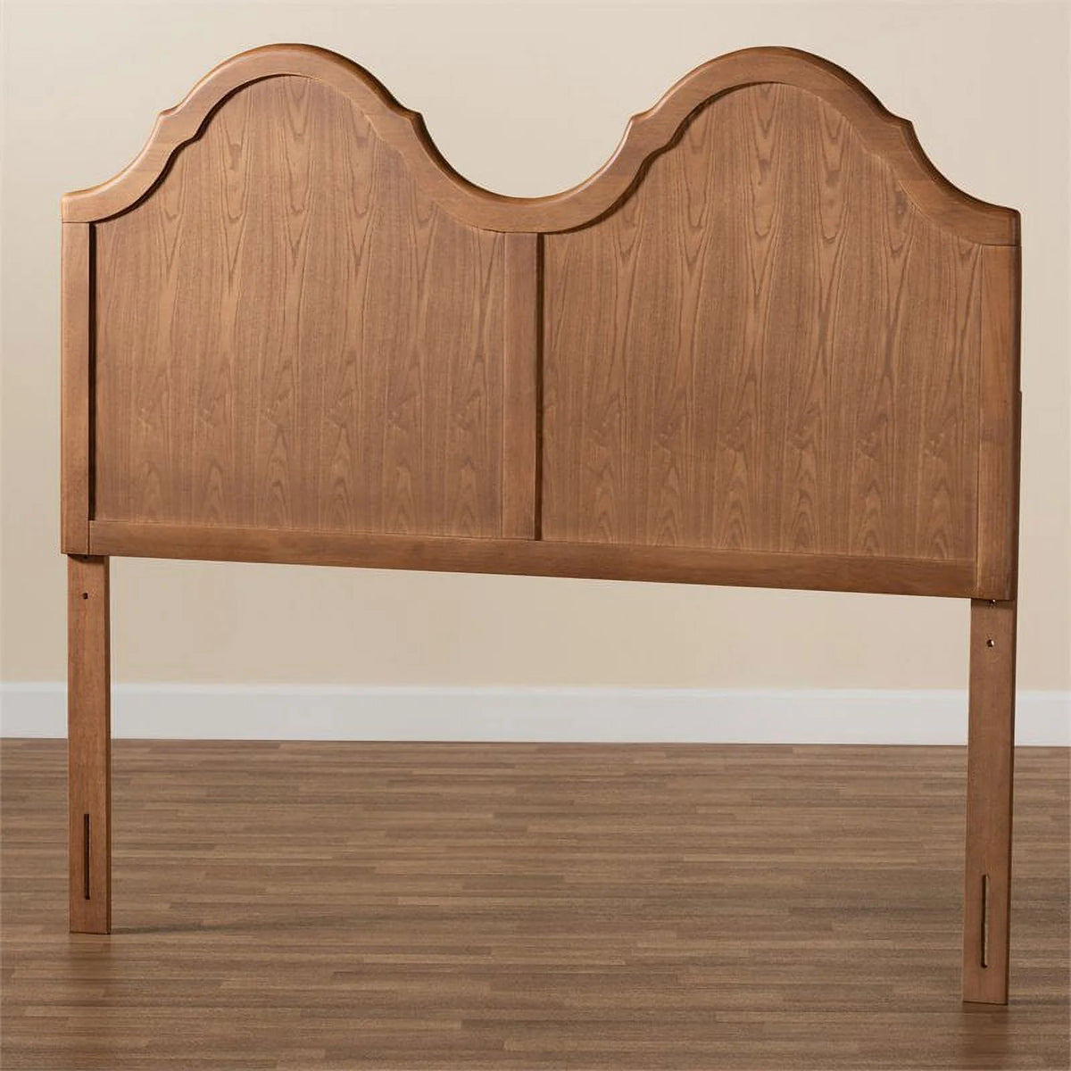 Wood Queen Size Arched Headboard in Ash Walnut H859