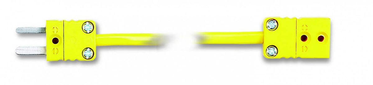 Thermocouple Extension Cable Type K Yellow Plug E285