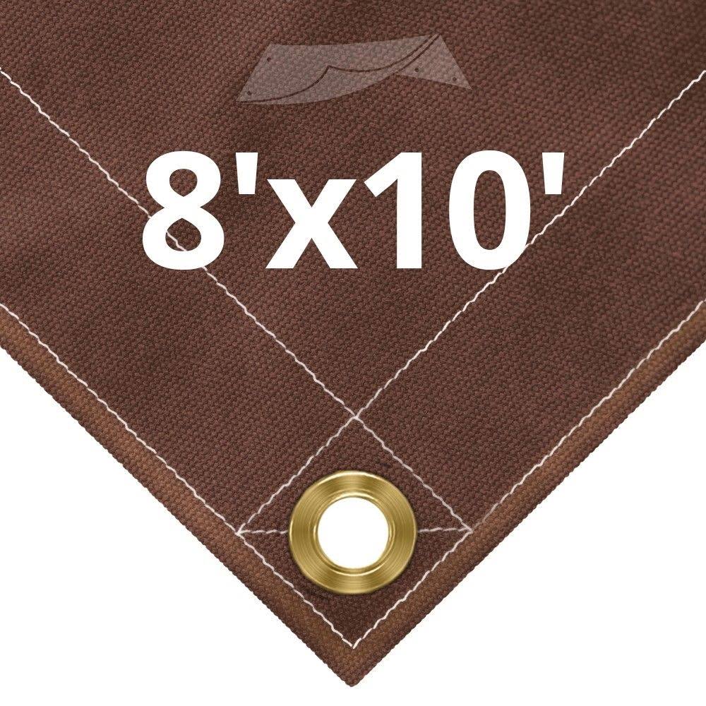Brown Canvas Tarps 8 x 10 C13254