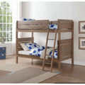 Wooden Twin Bunk Bed Antique Oak Brown B3793