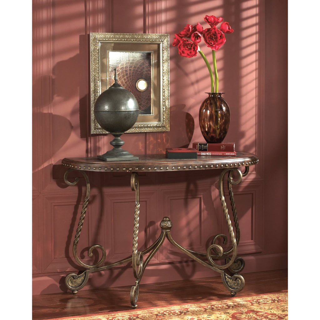 Dark Brown Sofa Table J38162